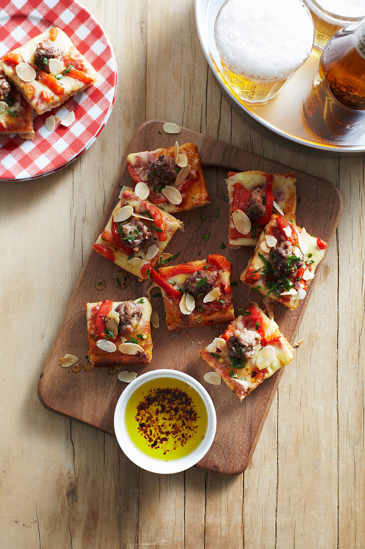 Meatball Party Pizzas