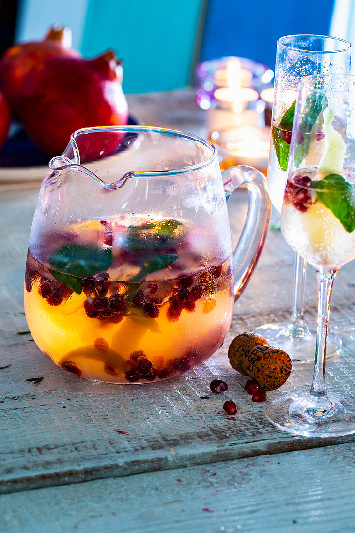 A garden party with sangria