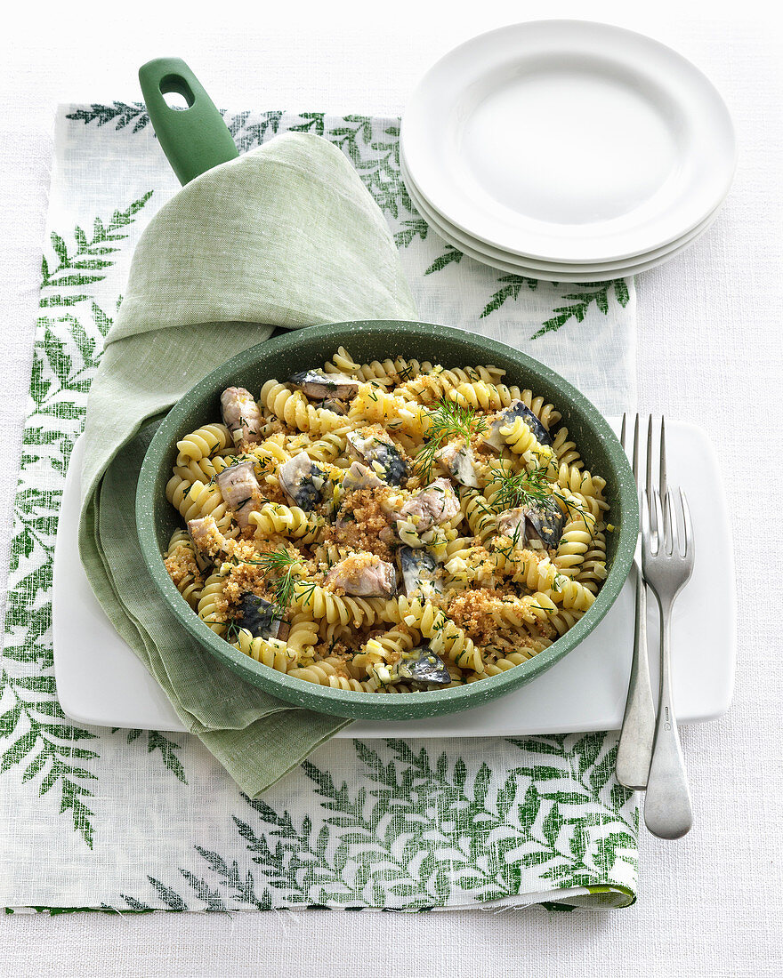 Fusilli mit Makrele und Fenchel