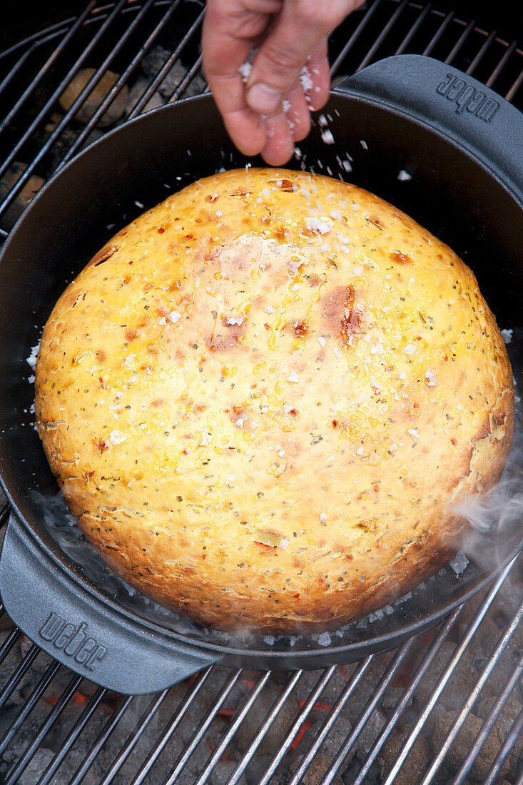 Grilled chilli cornbread