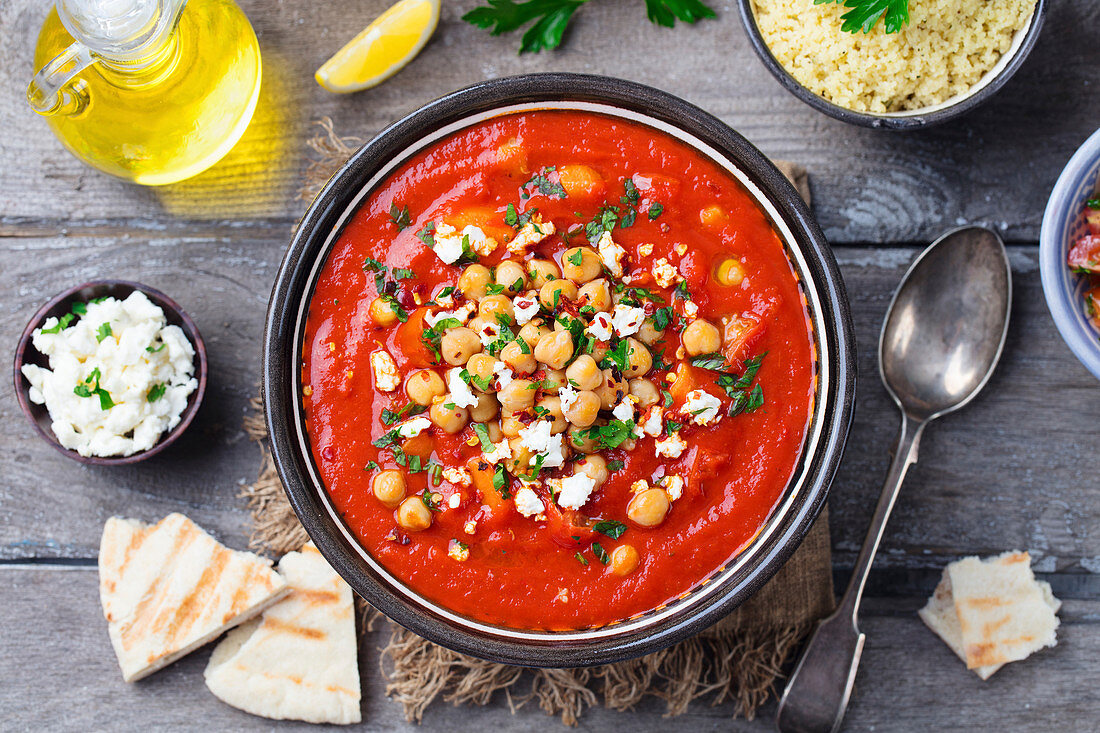 Chickpea soup (Moroccan traditional dish)