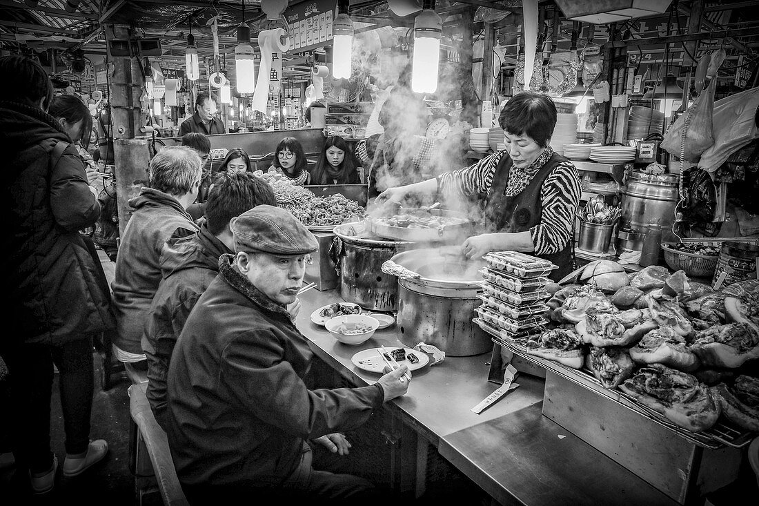 Gwangjang Market (traditioneller Strassenmarkt in Jongno-gu, Seoul, Südkorea)