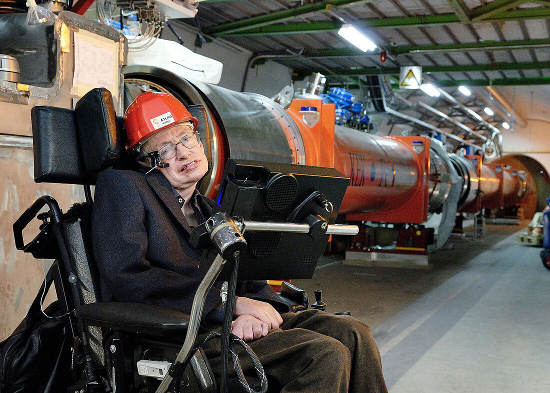 Stephen Hawking, British physicist, visiting CERN in 2006