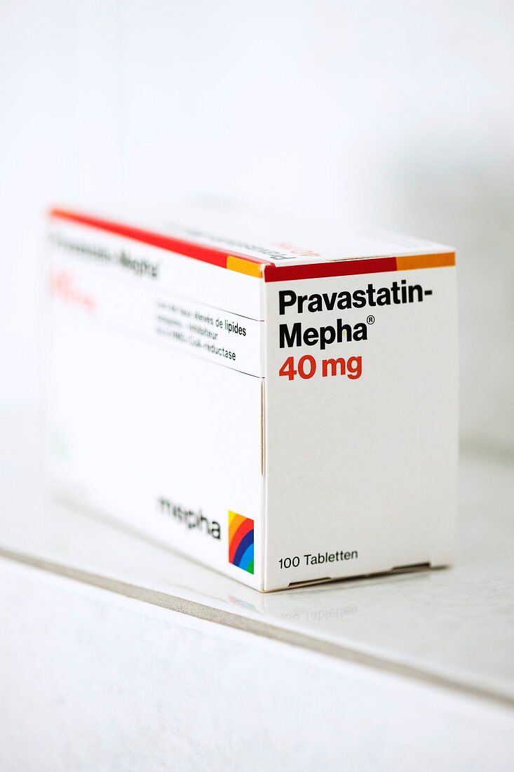 Packet of Pravastatin cholesterol drug