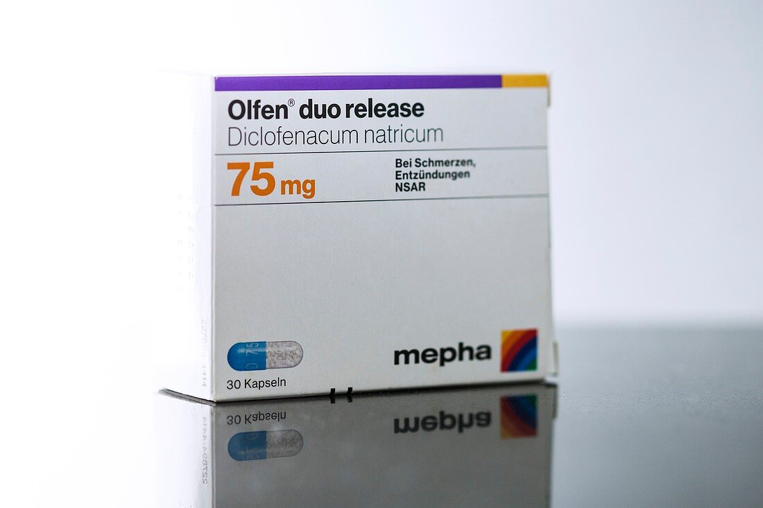 Diclofenac nonsteroidal anti inflammatory drug packaging
