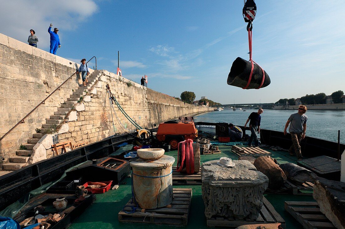 Underwater archaeology, Arles, France