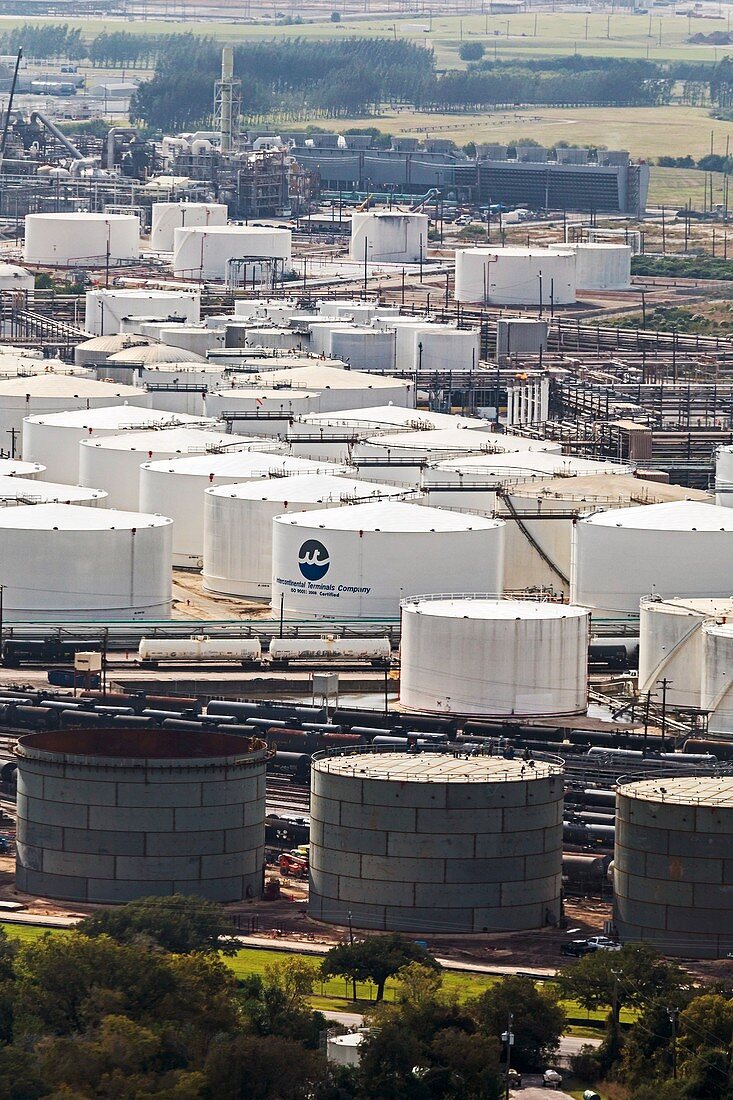 Oil Chemical storage tanks, Texas, USA