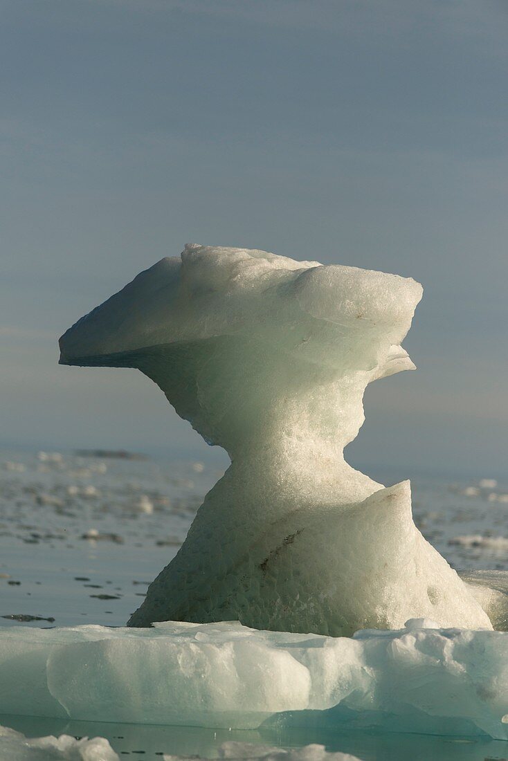 Iceberg carved from glacier, Hamiltonbrukt, Svalbard