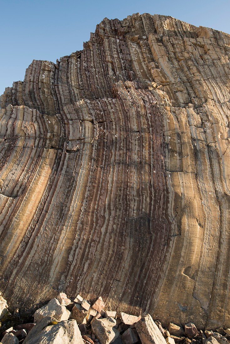 Rock formation, Segelsallskarpet, Greenland