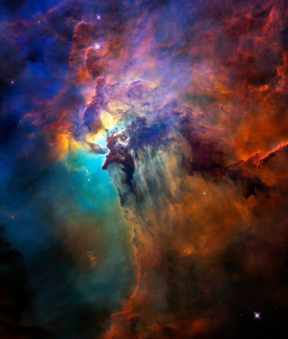 Lagoon nebula, HST image