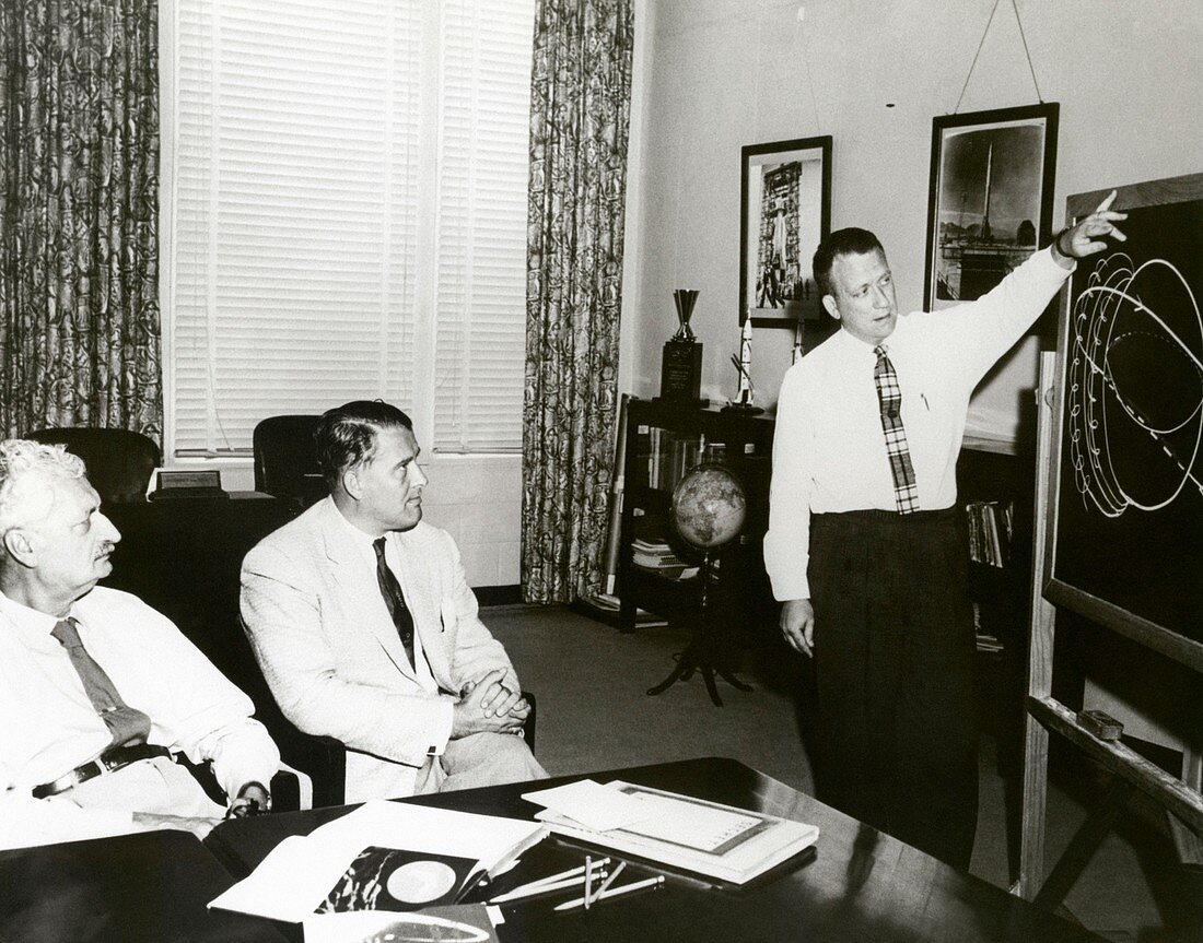 Oberth and von Braun spaceflight presentation, 1958