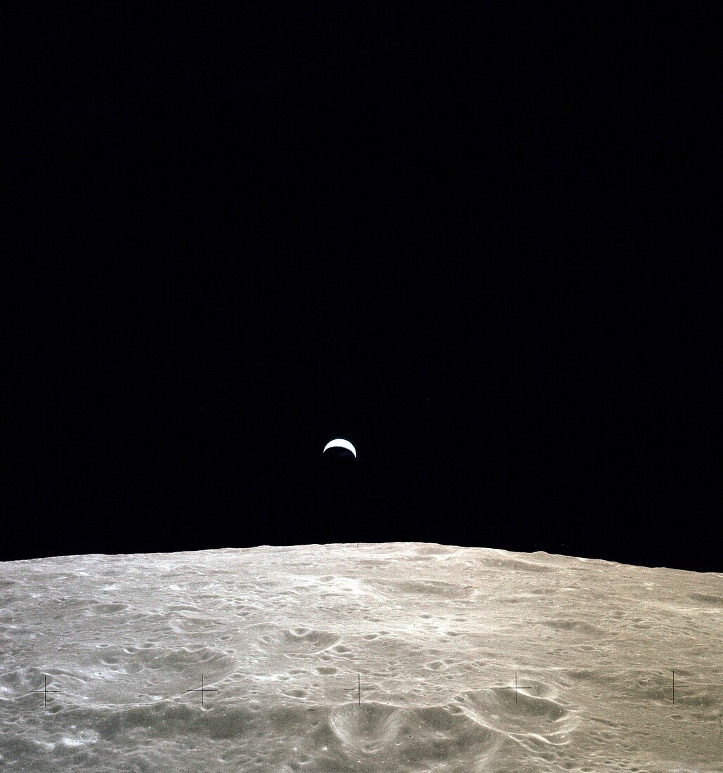 Earthrise during Apollo 12, 1969