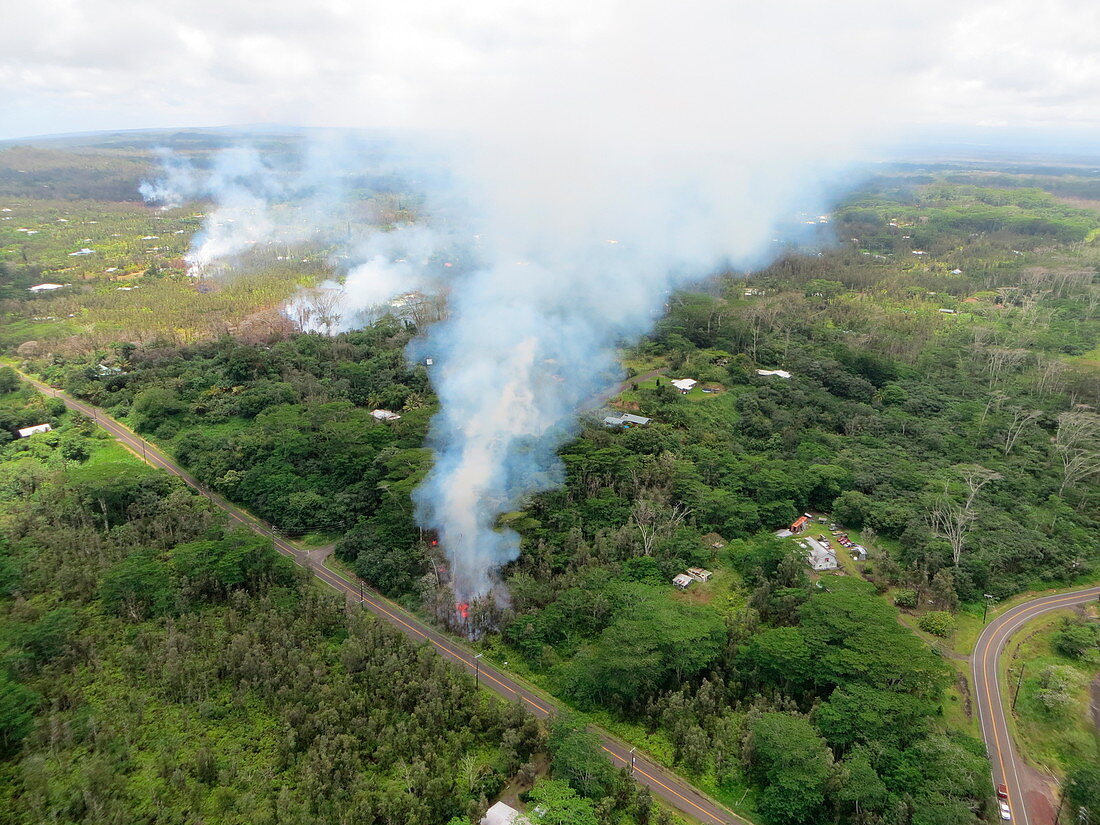 Kilauea eruption fissures, May 2018