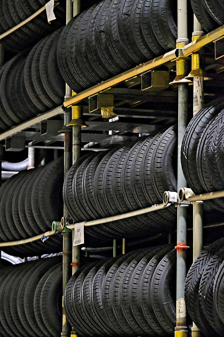 Tyres in warehouse, UK