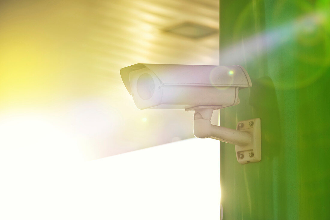 Security camera with Sun flare