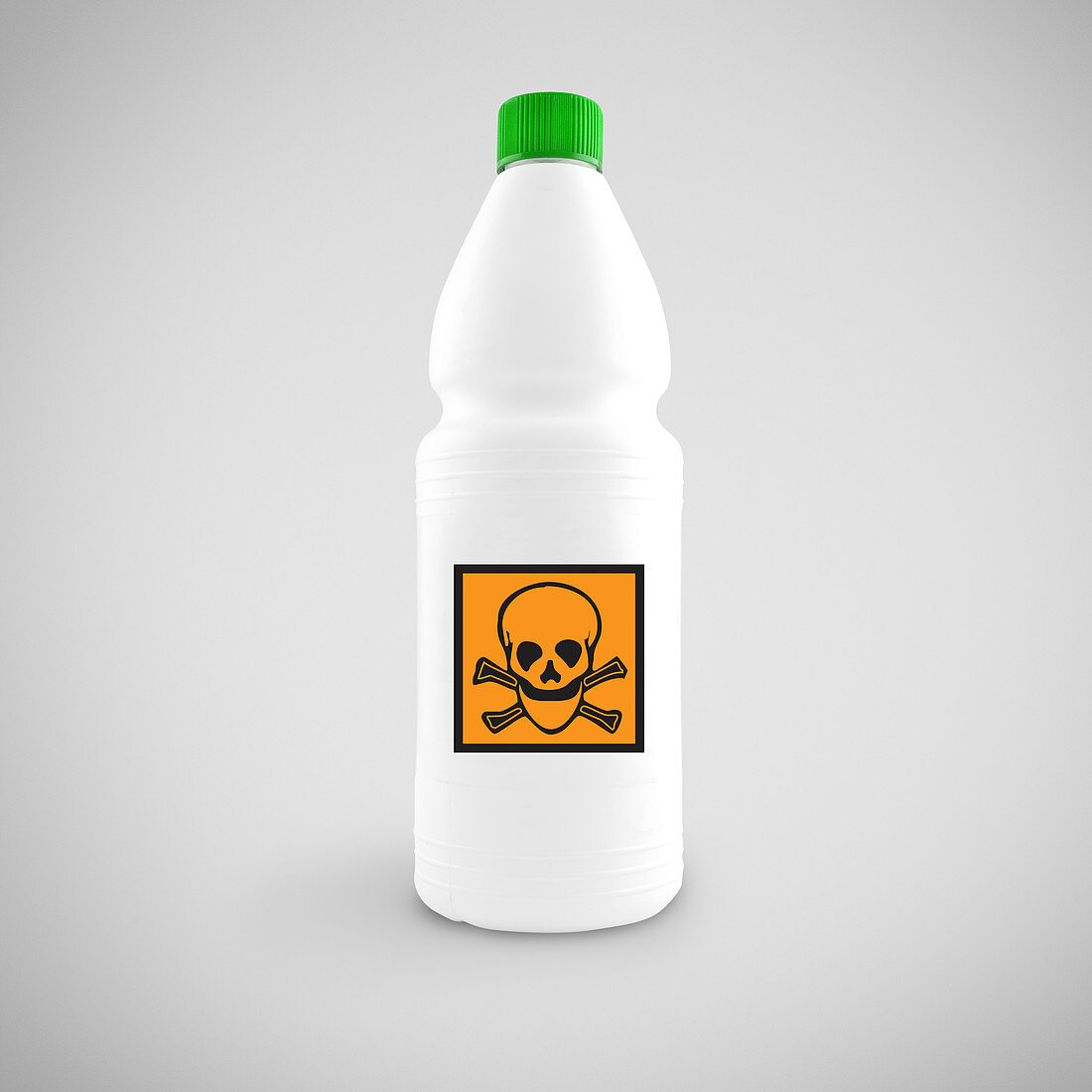 Bottle with hazard symbol