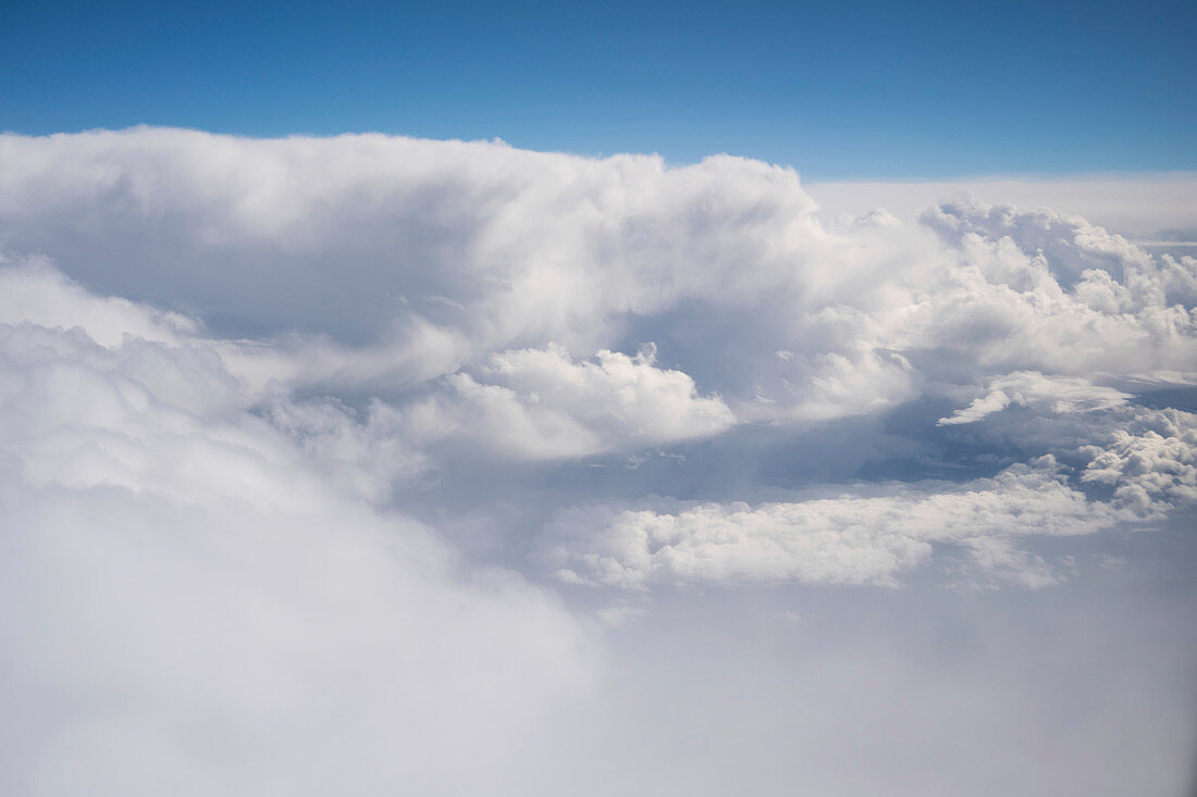 Clouds from aeroplane window
