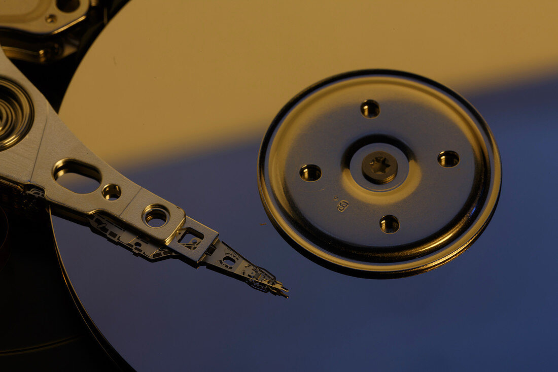 Open hard disk drive