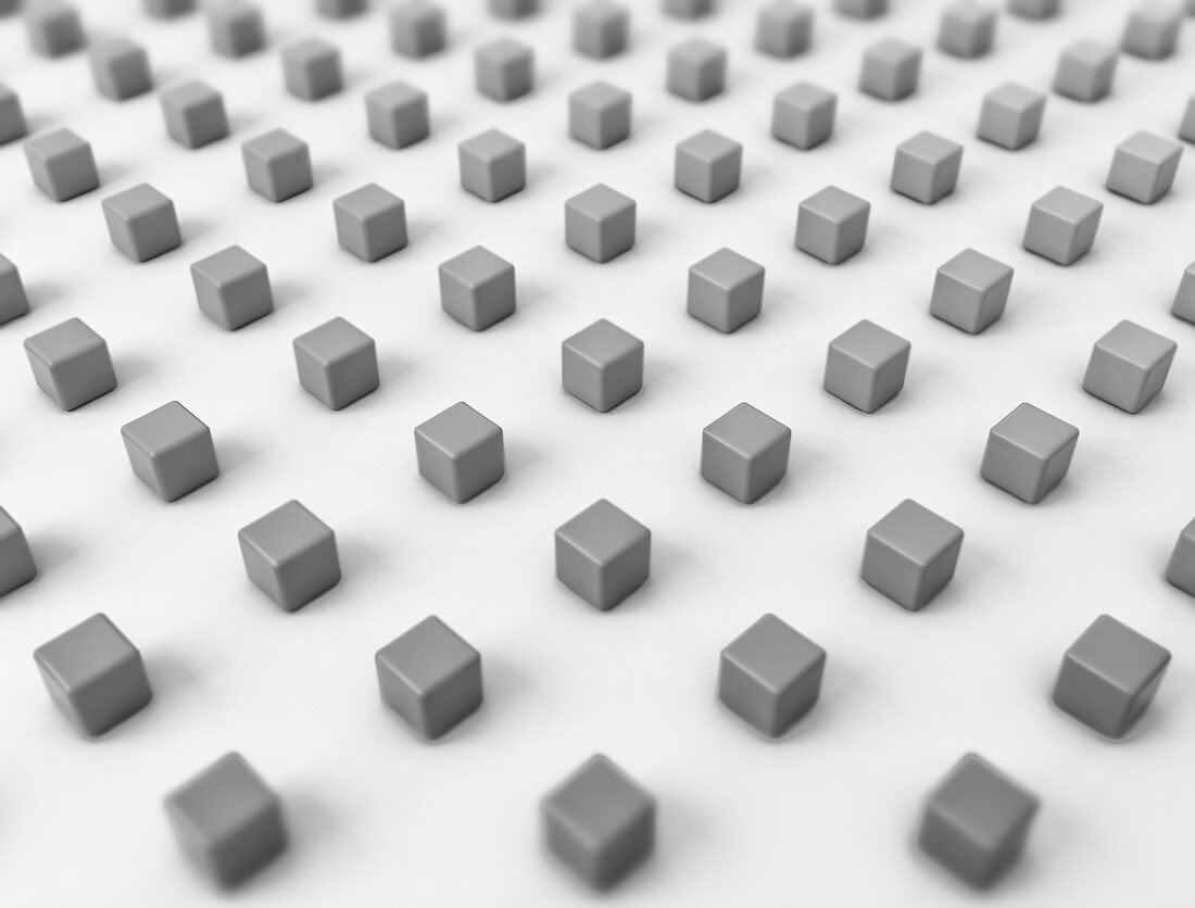 Grey cubes, illustration