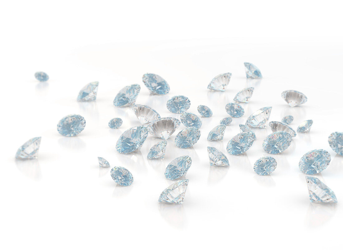 Polished diamonds, illustration