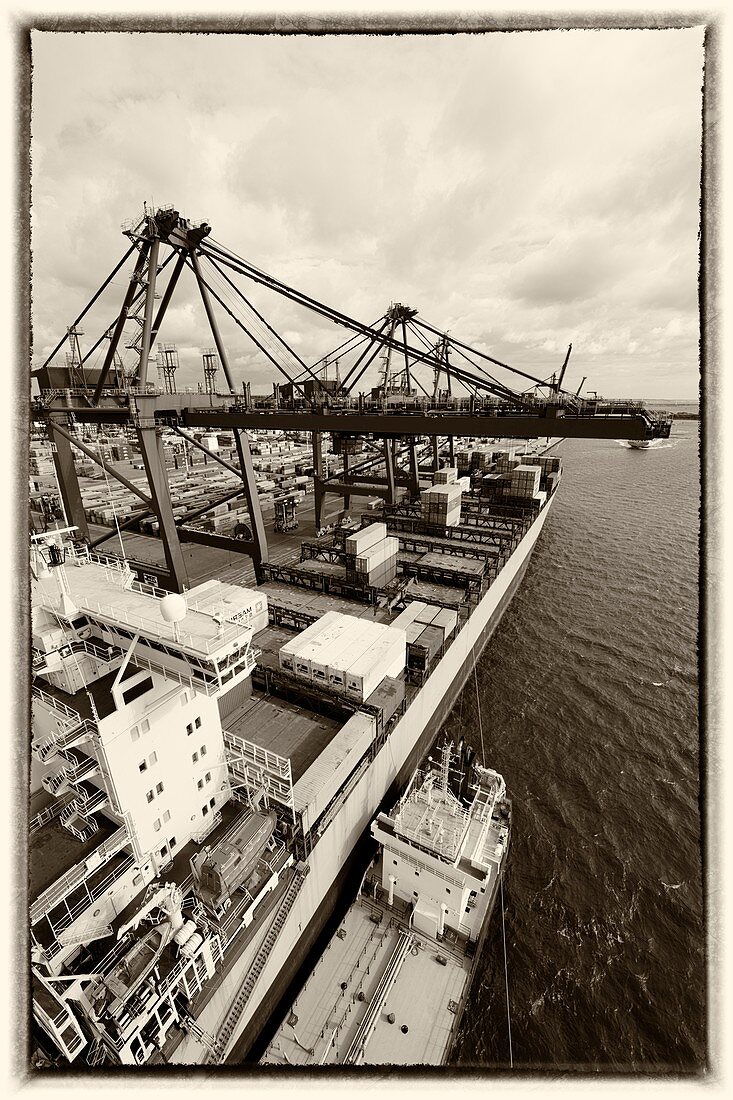 Container port and ship