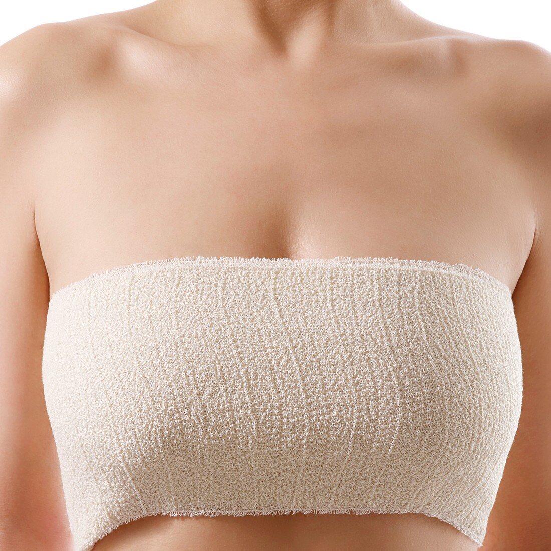 Woman's bandaged chest