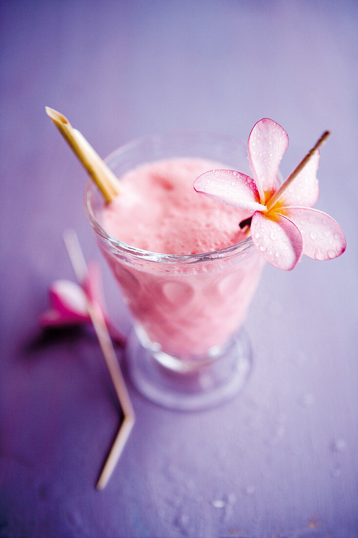 Caribbean Pink Lady with coconut milk and grenadine