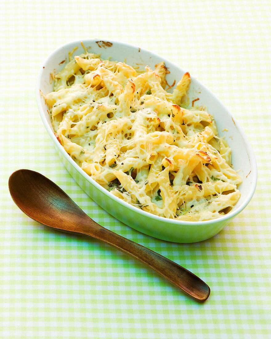 Macaroni and cheese in a baking dish