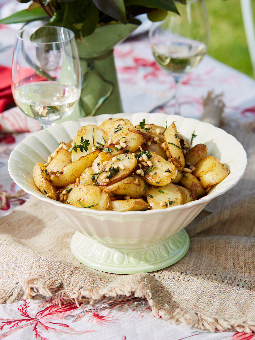 Baby Potatoes, pine nuts, herbs and nut brown butter