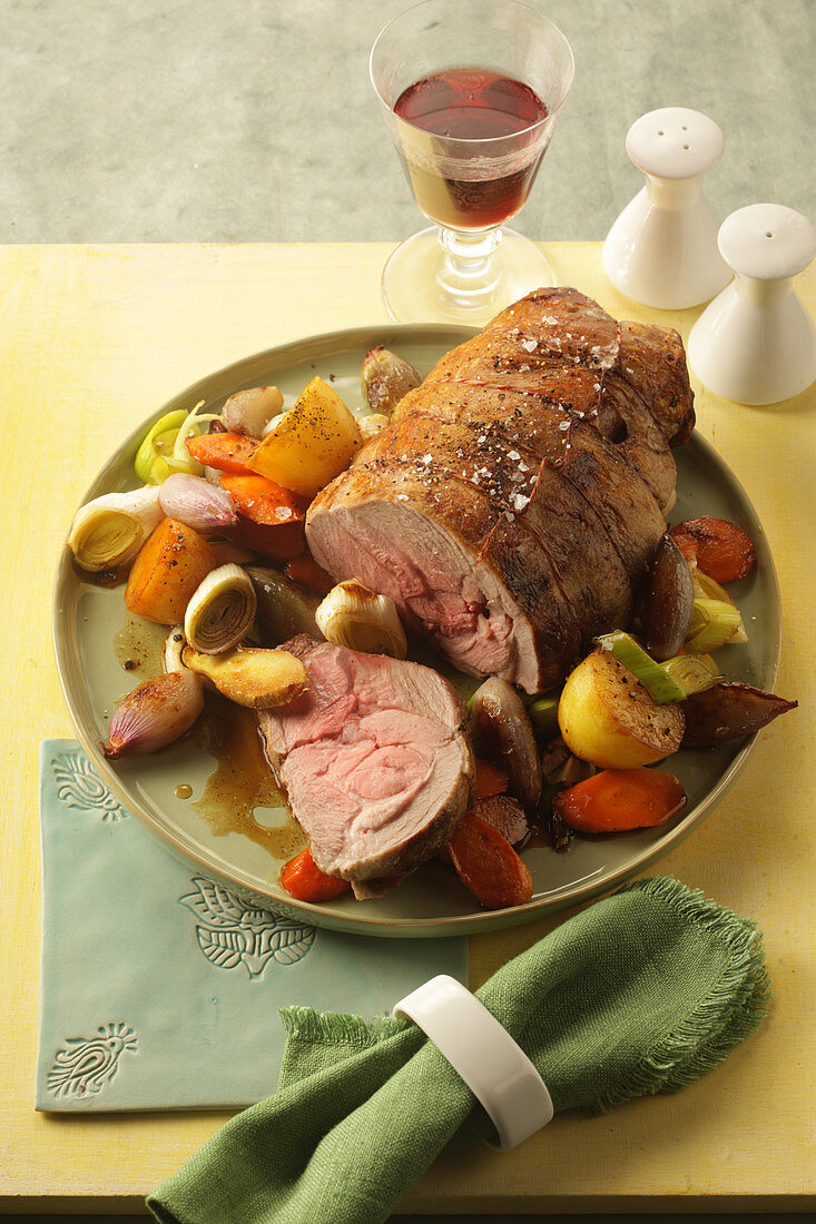 Easter lamb cooked in a casserole dish