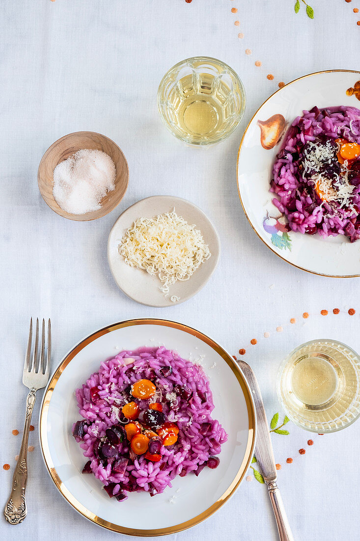Risotto with roasted carrots and Parmesan