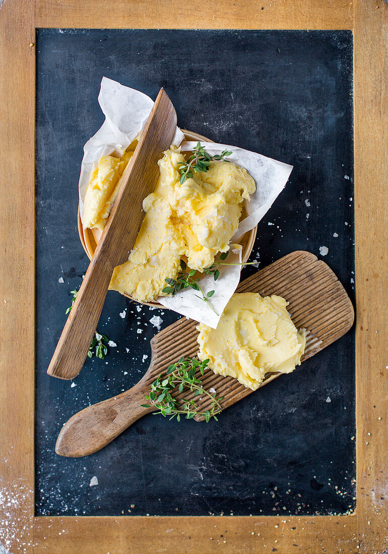 Homemade butter with sea salt