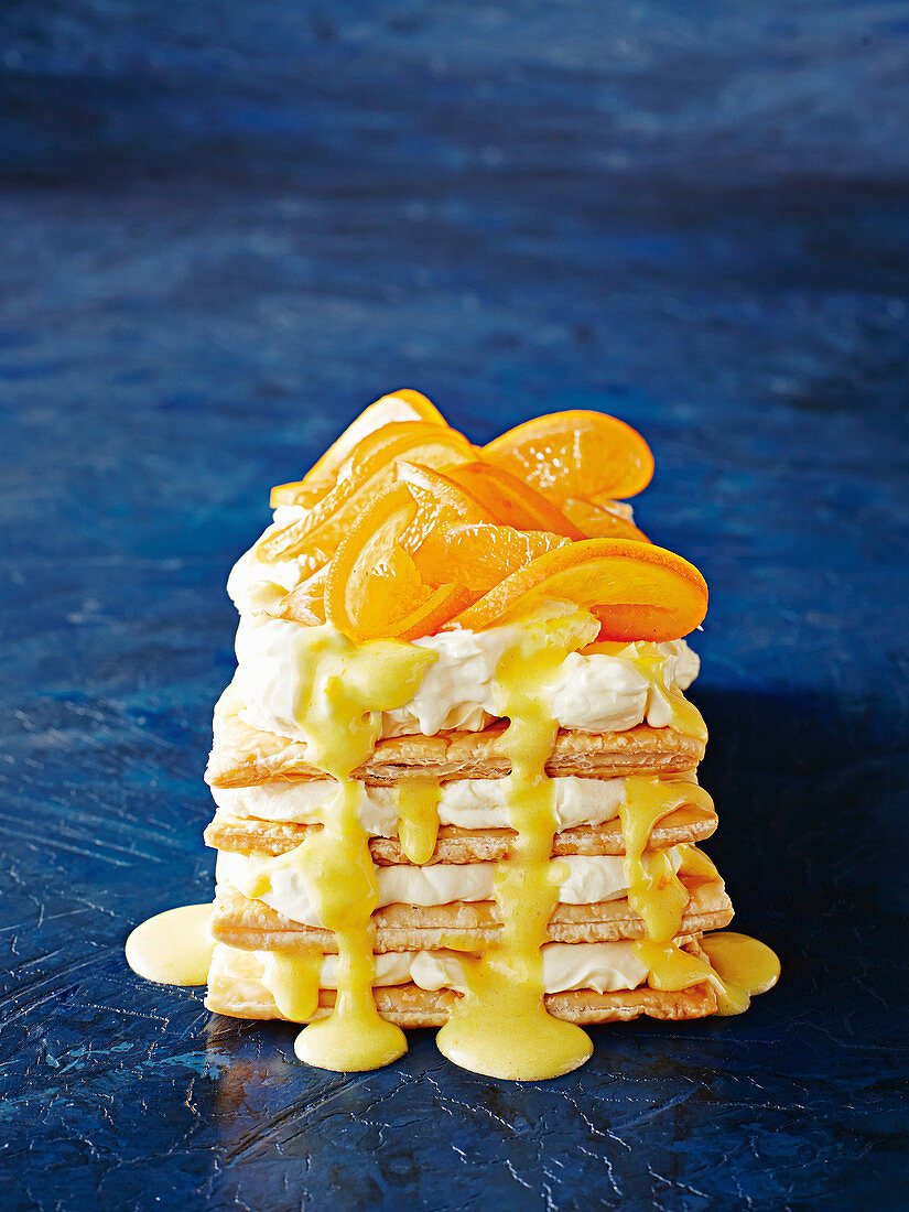 Orangen-Mille Feuille