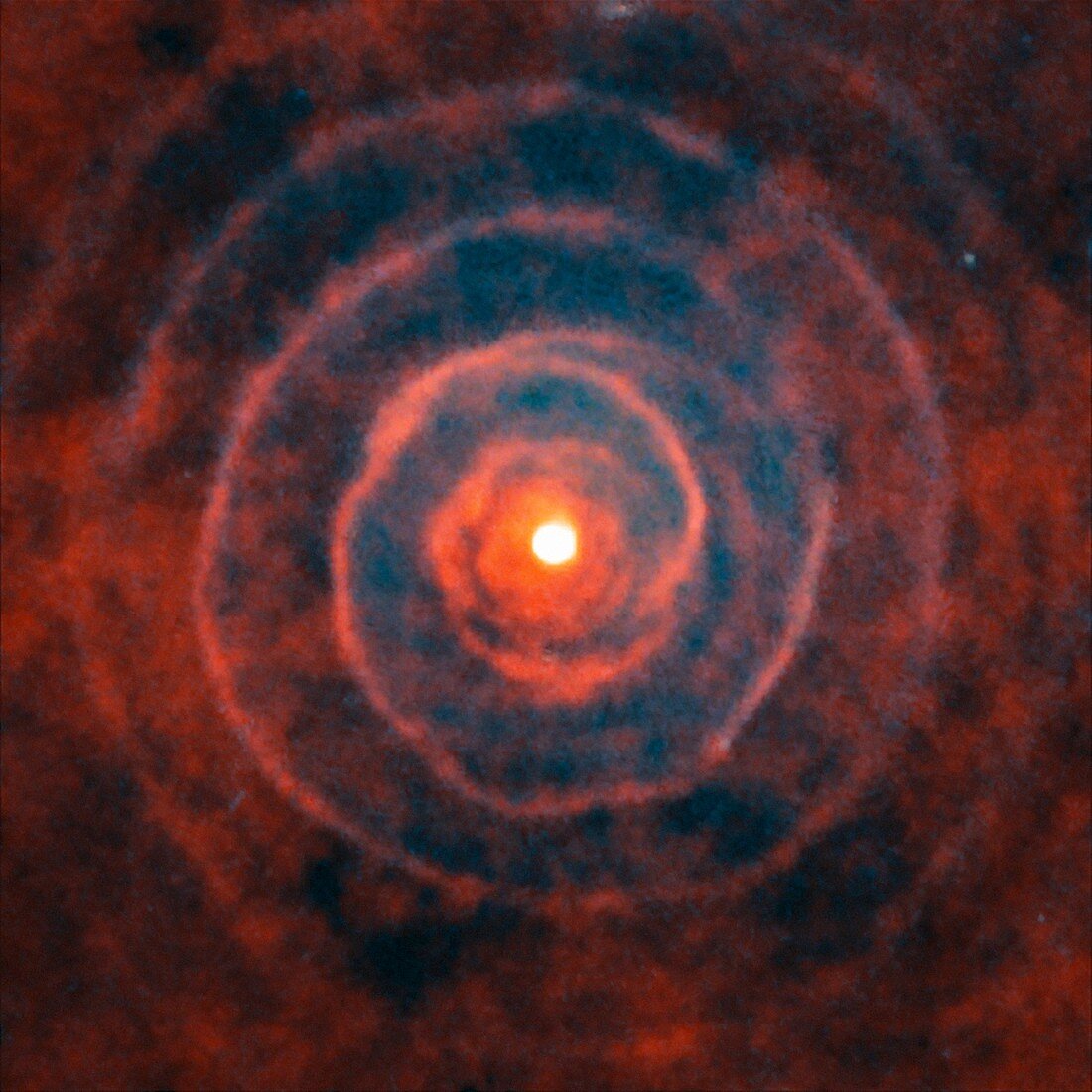 LL Pegasi binary star system, ALMA and HST image