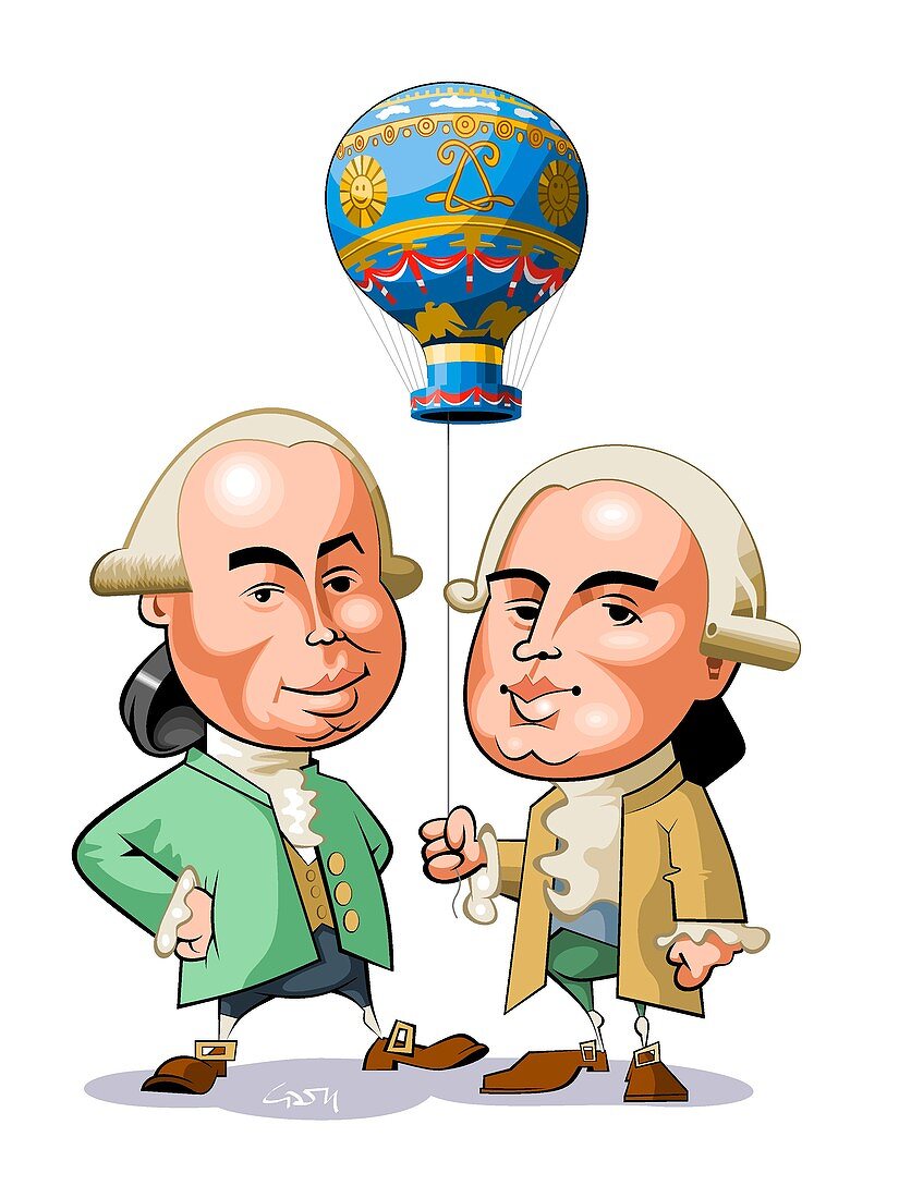 Montgolfier brothers, French balloonists