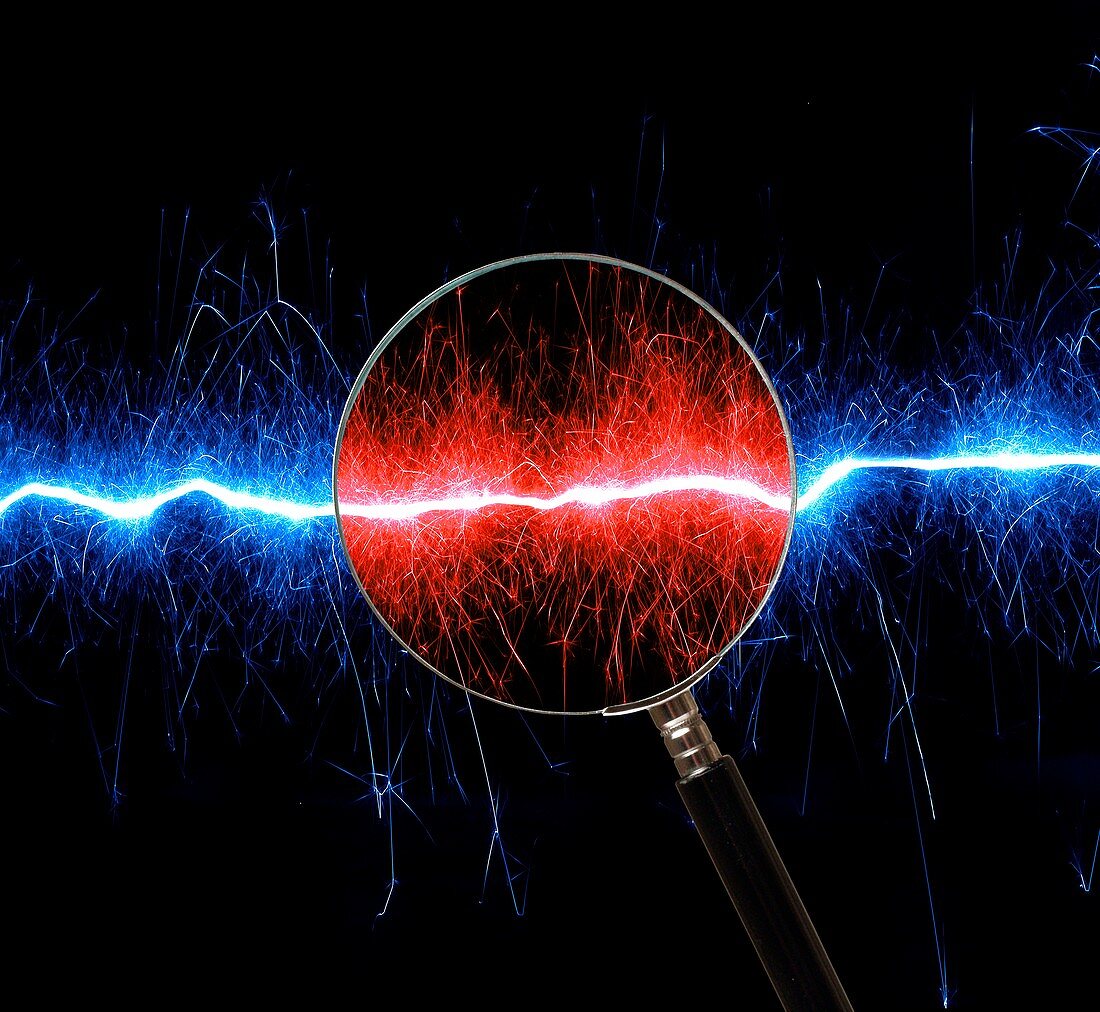 Electricity research, conceptual image