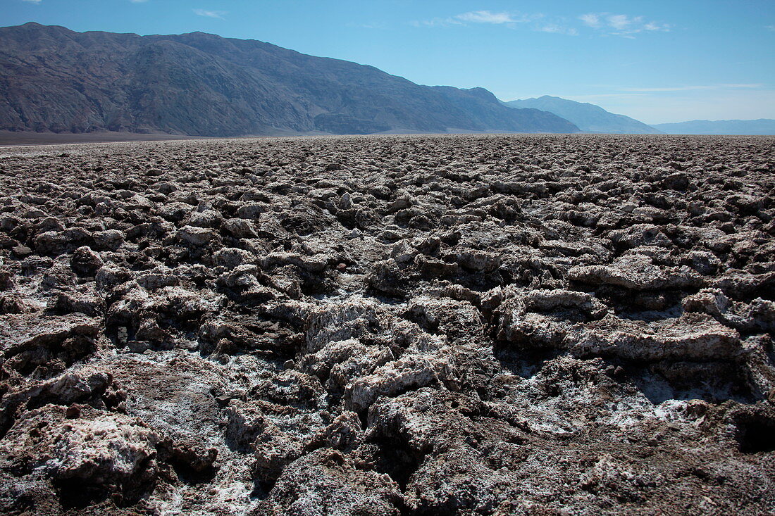 Salt flat in Death Valley