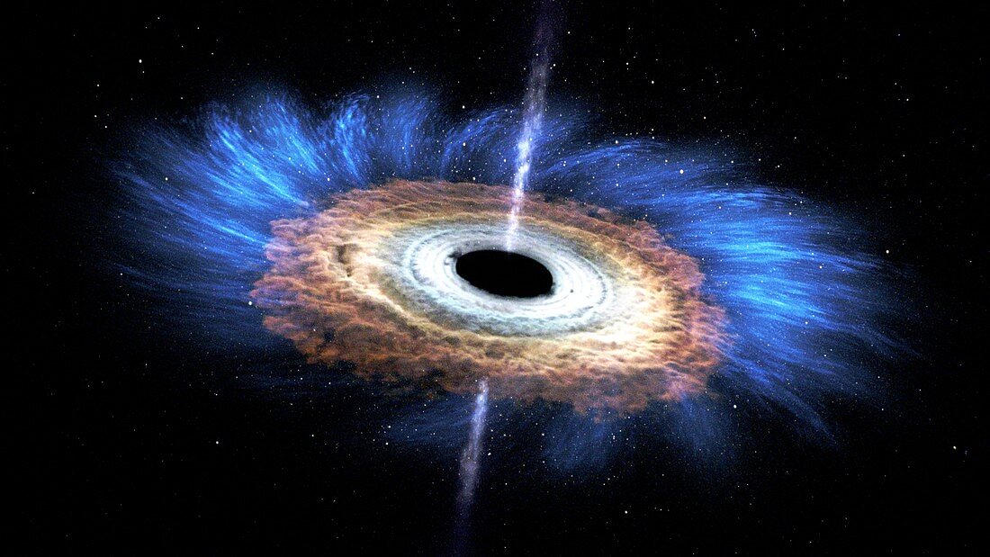 Black hole X-ray flares, illustration