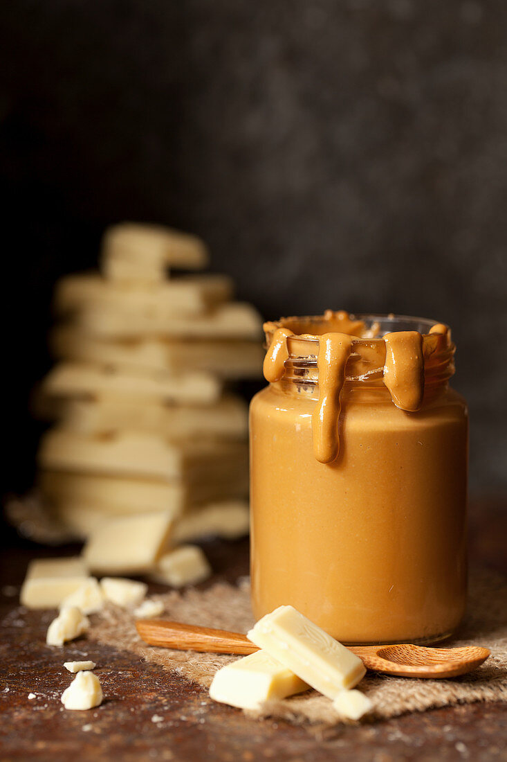 A Jar of Caramelised White Chocolate