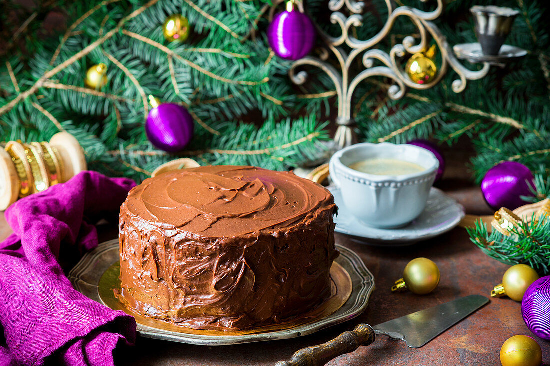 Chocolate cake for Christmas