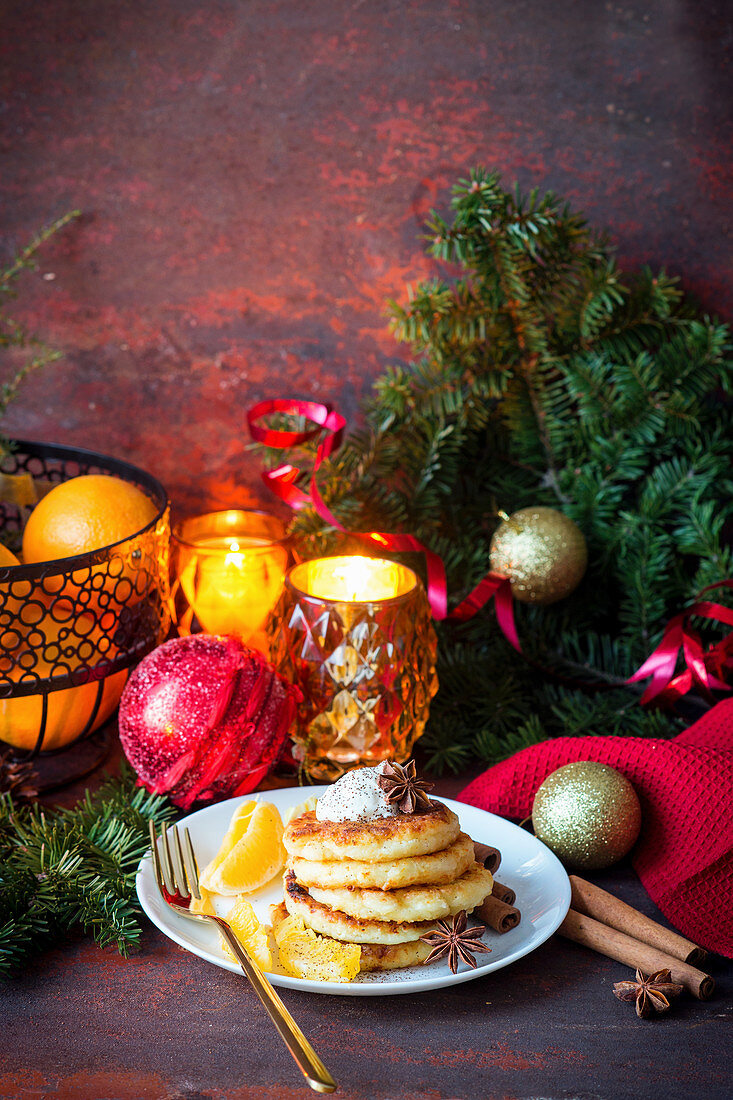 Quark-Pancakes zu Weihnachten