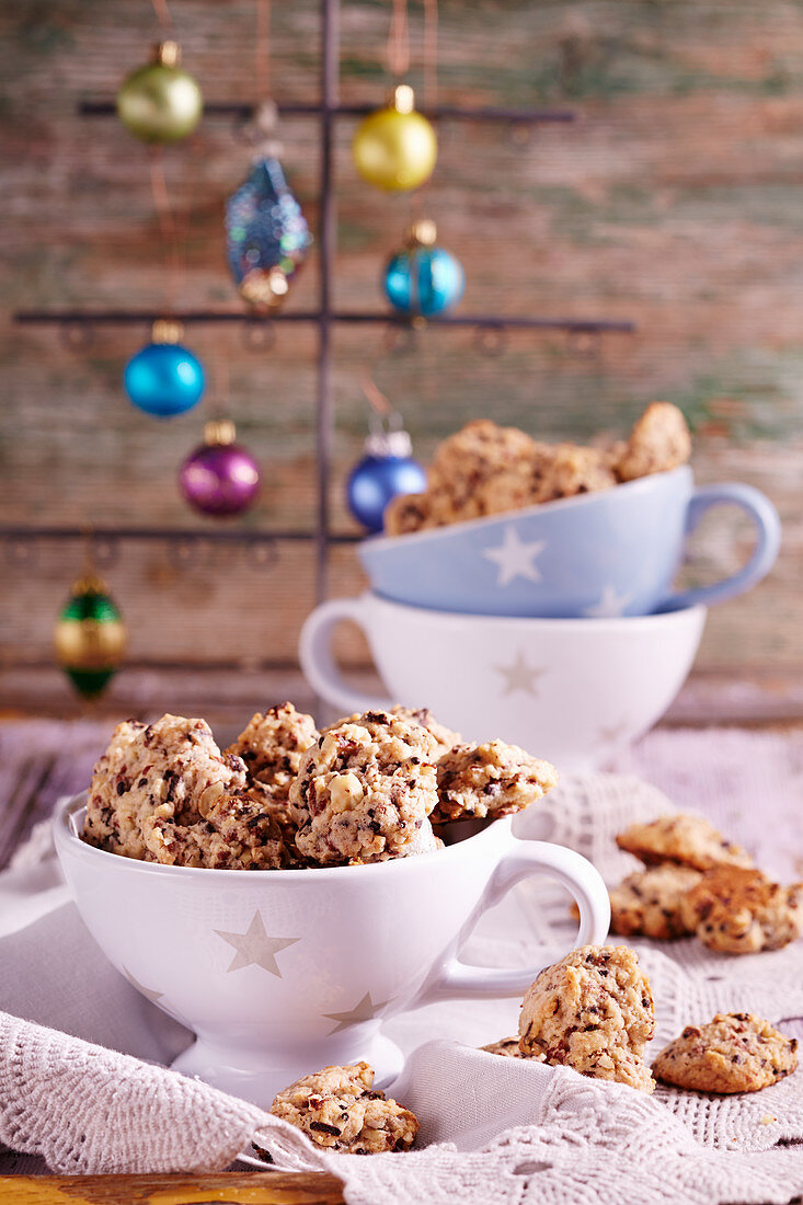 Schoko-Nuss-Plätzchen (Weihnachtsplätzchen, Island)