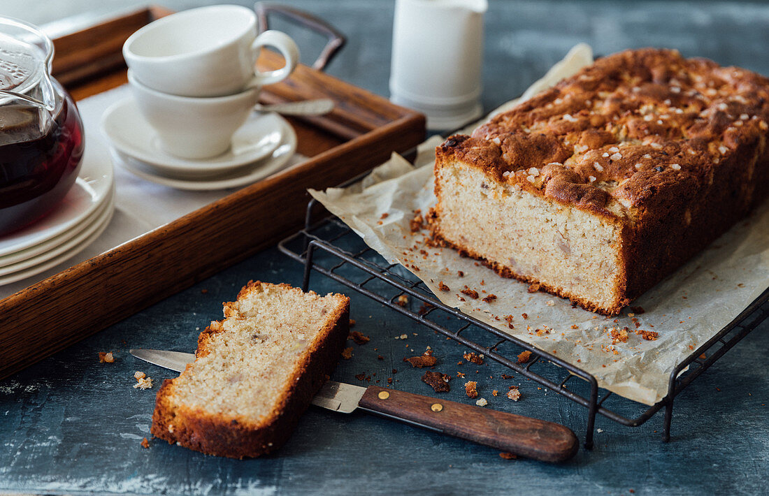 Bananenkuchen mit Hagelzucker