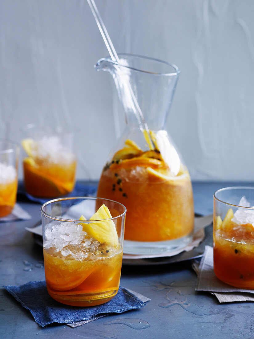 Barbados-Cocktail mit Passionsfrucht