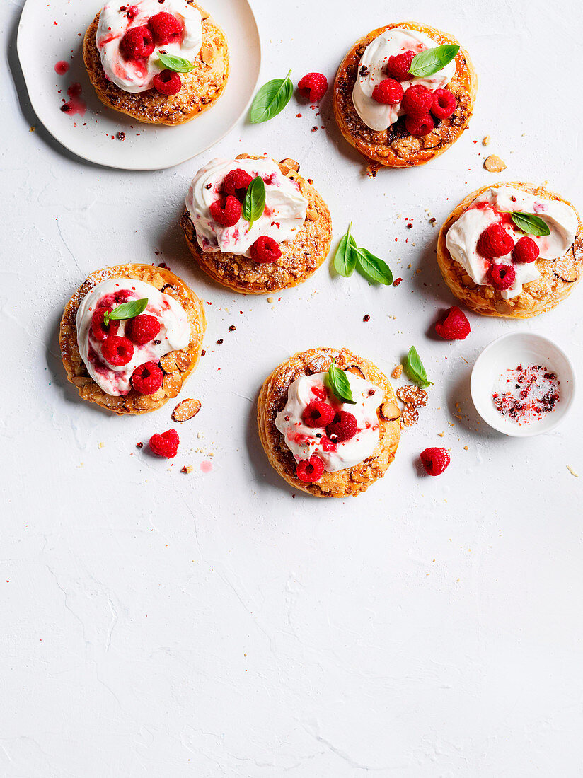 Raspberry-almond crumble galettes