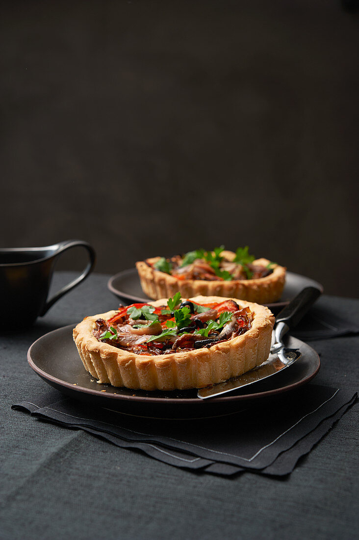 Tarte Pissaladiere with onions and anchovies