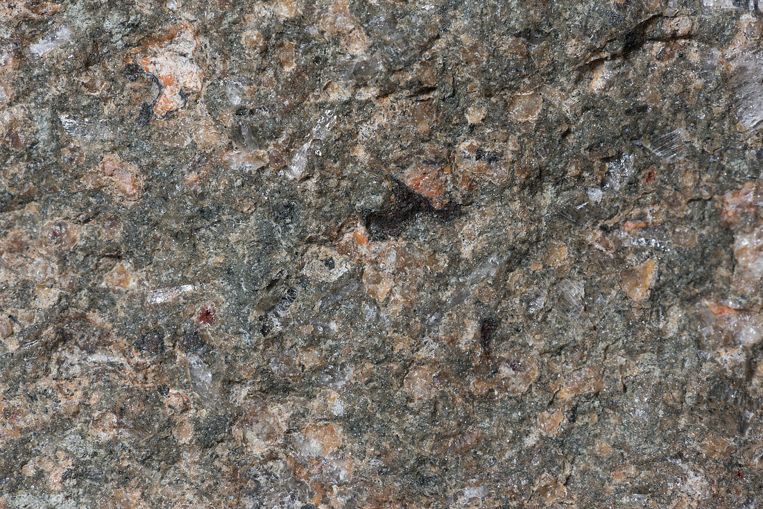 Phonolite rock surface, macrophotograph