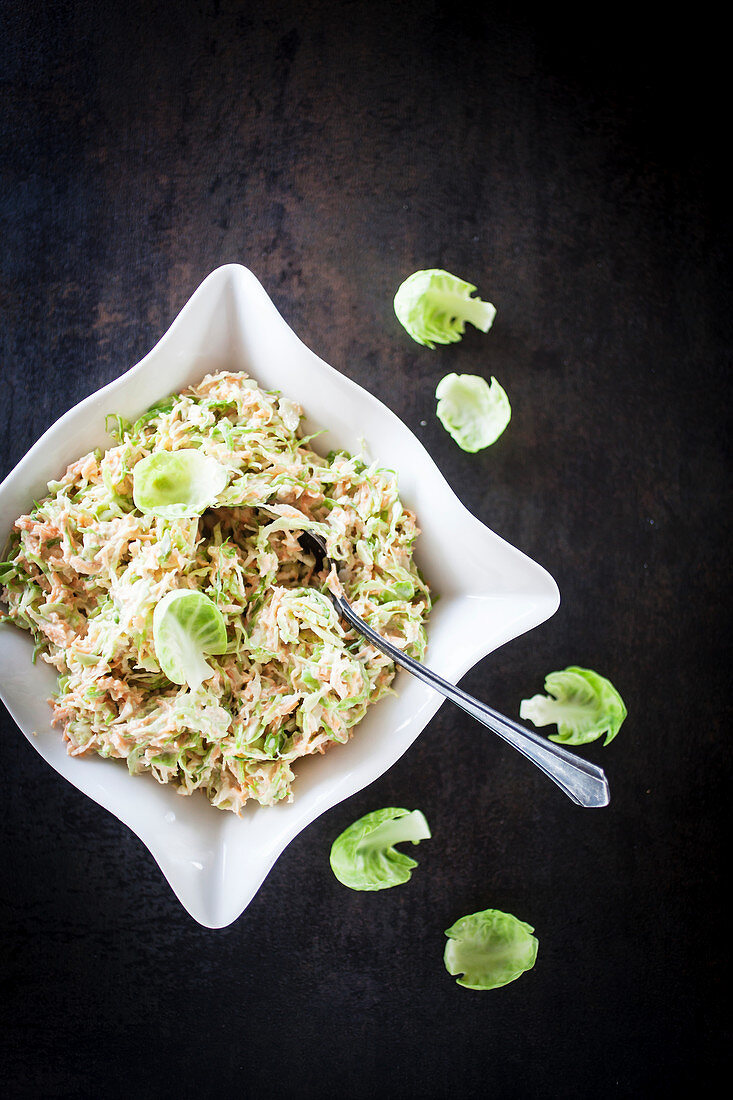 Lemony brussels sprout slaw