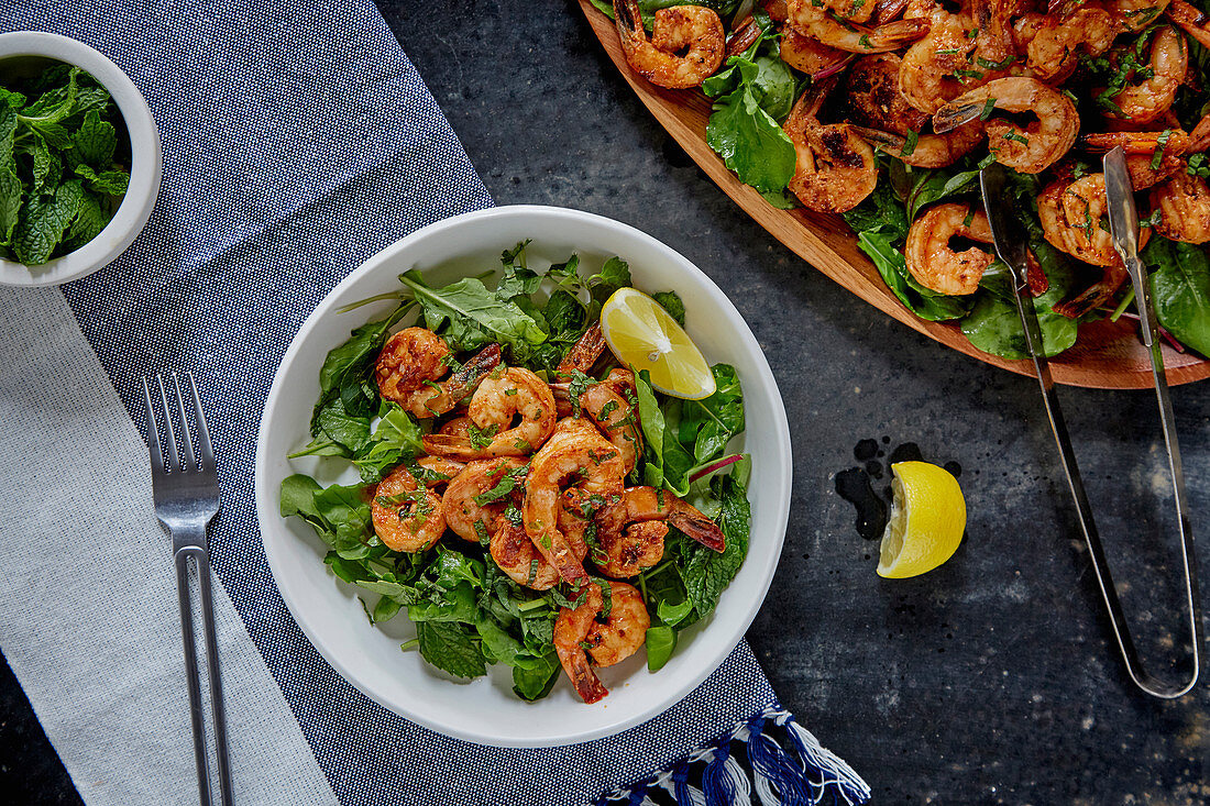 Spicy Shrimp Salad with Mint