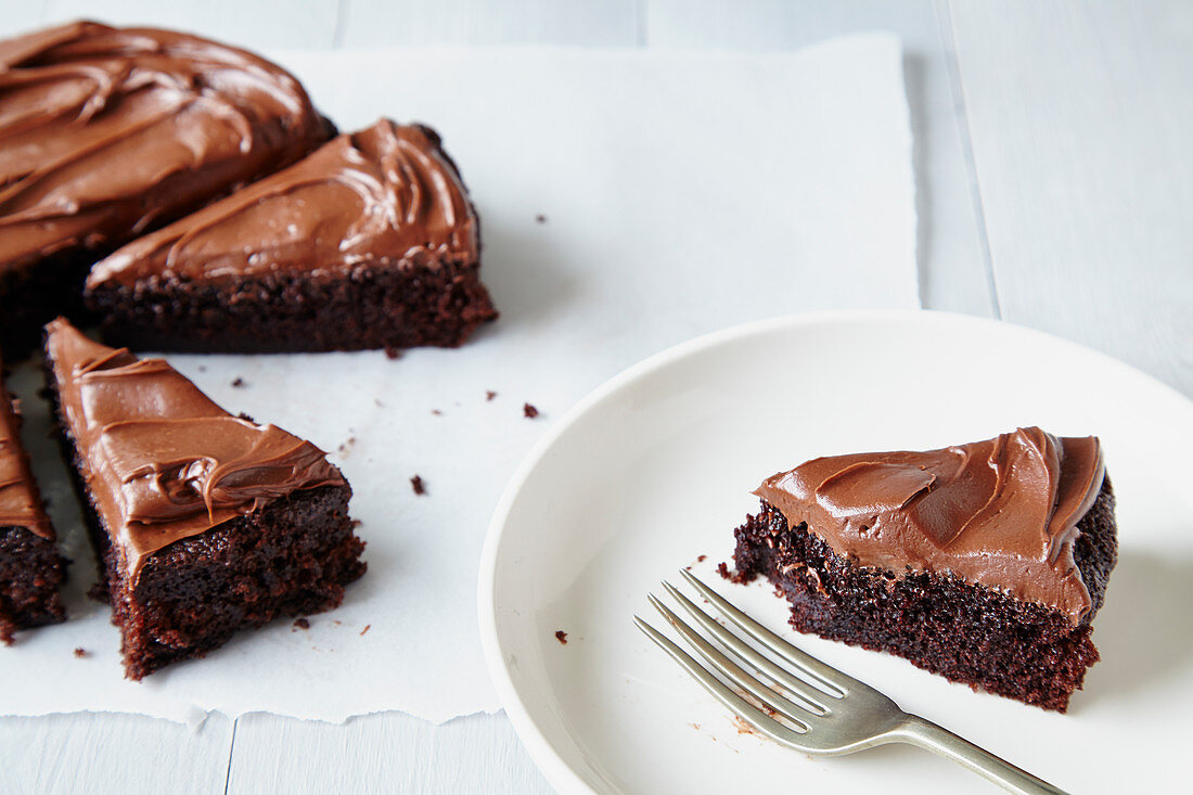 Schokoladenkuchen mit Schokoladenfrosting